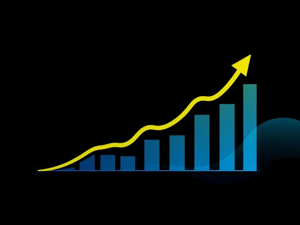 A visual representation of a company's growth trajectory, showcasing increasing revenue and market share, symbolizing the positive impact of Everest Capital Partners' investments.