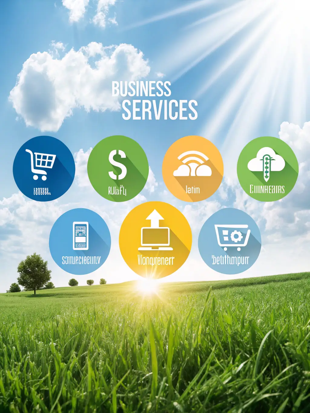 A visual representation of various industries, such as technology, healthcare, and sustainable energy, highlighting Everest Capital Partners' diversified investment portfolio.