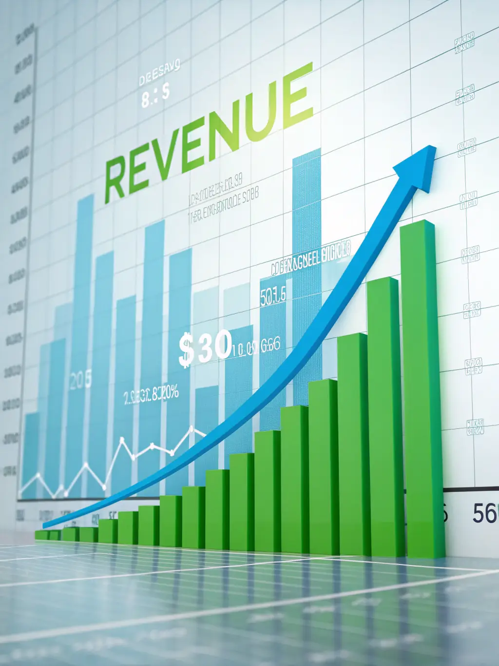 An image showcasing a graph trending upwards, representing the value creation and growth achieved through Everest Capital Partners' strategic guidance.